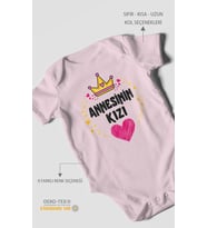 Annesinin Kızı Kısa Kollu Bebek Body %100 Pamuk