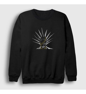 Presmono Unisex Siyah Kenpachi V2 Anime Bleach Sweatshirt 127847tt