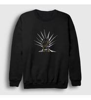 Presmono Unisex Siyah Kenpachi V2 Anime Bleach Sweatshirt 127847tt