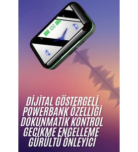 Extra Bass Kablosuz Kulaklık Işıklı Bluetooth Kulaklık Powerbank Özellikli