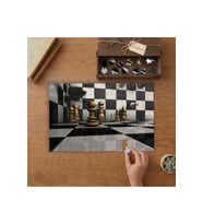 Satranç Oyunu - İllüzyon Tasarımı 240 parça Ahşap Puzzle Ahşap Kutuda MP02036