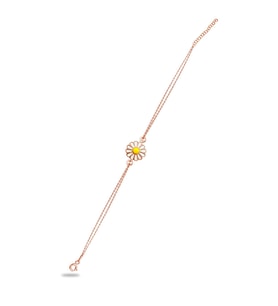 Papatyalı Bileklik Rose Gümüş Bayan Bilekliği BLK-385