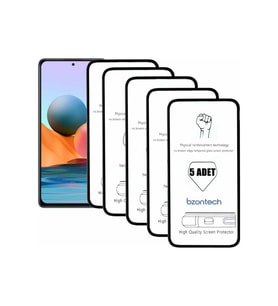Xiaomi Mi Note 10 Pro İle Uyumlu Ekran Koruyucu Tam Kaplayan 5li Set