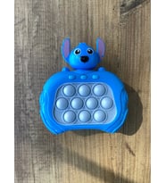 Işıklı Sesli Popit Pilli Eğitici Özel Karakterli Pop it Stres Giderici Quick Push Konsol (Mavi)