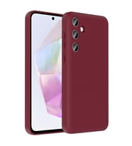 Samsung Galaxy A36 Uyumlu Kılıf Kamera Korumalı Kartlık Hazneli Zore Vitra Kapak (Mürdüm)