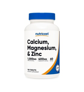 Nutricost Calcium Magnezyum & Zinc - 1000mg calcium - 400 mg magnezyum - 60 Servis 180 Kapsül