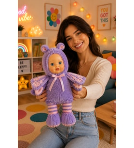Sevimli Bebek Yüzlü Arı Peluş Oyuncak Arı Kostümlü Büyük Boy Bebek 35 cm