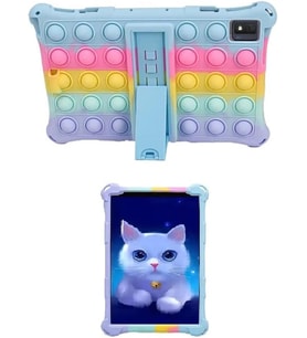 Gökkuşağı Kılıf Silikon Askılı Standlı Kalemli Oyuncak Luxury Tpu Samsung Galaxy Tab A8 2021 X200 X205 ile Uyumlu ürün