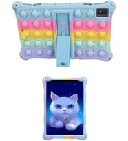 Gökkuşağı Kılıf Silikon Askılı Standlı Kalemli Oyuncak Luxury Tpu Samsung Galaxy Tab A8 2021 X200 X205 ile Uyumlu ürün
