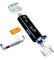 5068 OTG 3 in 1 Type-C ve Micro Usb TF Çevirici Dönüştürücü Kart Okuyucu