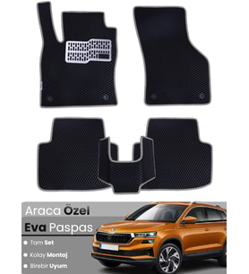 SKODA KAROQ (2018-2024) Uyumlu EVA Paspas Tam Set–Oto Paspas,Araca Özel,Kolay Montaj