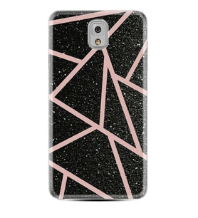 Samsung Note 3 4 5 8 9 20 Ultra 10 Lite Kılıf Desenli Silikon Pembe Şeritli Mermer 1312