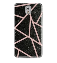 Samsung Note 3 4 5 8 9 20 Ultra 10 Lite Kılıf Desenli Silikon Pembe Şeritli Mermer 1312