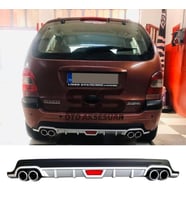 Renault Scenic Difüzör Arka Tampon Eki 4 Egzoz Çıkışlı Gri Tip