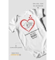 Benim Bir Kahramanım Varc Ben Ona Baba Diyorum Baskılı Bebek Zıbını – Çıtçıtlı Body  Kısa Kol (Beyaz)