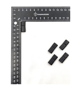 5x10 MM DERİ BİLEKLİK KİLİTİ OVAL MIKNATISLI KİLİT (40 ADET) (Siyah)