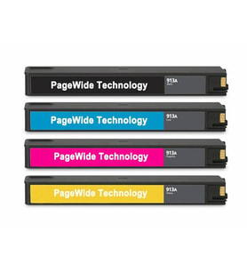 Photo print® 913A HP Pagewide Mfp 377DW Uyumlu 4 Renk Ithal Muadil Kartuş Seti 3.500 Sayfa (Siyah)