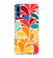 PrintiFy Huawei Y9 Prime 2019 ile Uyumlu 1mm Slim Fit Retro Renkler 5 Baskılı Şeffaf  Kılıf