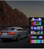 Telefon App Kontrollü Programlanabilir Araba LED Ekranı, Uzaktan Kumandalı Kayan Yazı 16x64cm