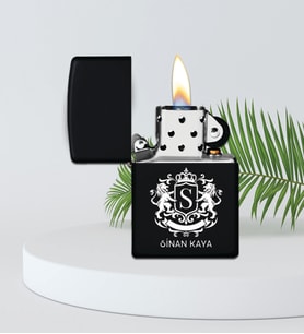 Babalar Günü Hediyesi Kişiye İsme Özel Benzinli Çakmak cky0034 (Siyah)