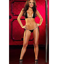 Findit Siyah Fantezı Sütyen ve G-String Takım TM1119 334156