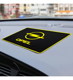 opel torpido üstü logolu araca özel marka iç aksesuar - telefon kaydırmaz