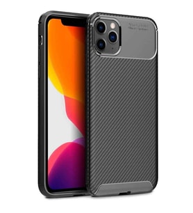 Apple iPhone 12 Pro Karbon Desenli Negro Silikon Kılıf (Siyah)