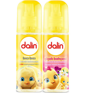 Dalin Bebek Kolonyası 150ML (Bıcı Bıcı Kokusu-Çiçek Bahçesi) Karma 2 Li Set