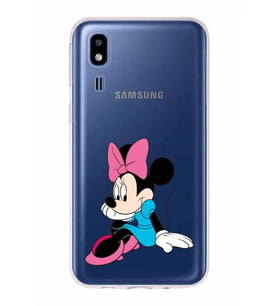 Samsung Galaxy A2 Core  Kapak Minnie Mouse Tasarımlı Şeffaf Silikon Kılıf