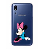 Samsung Galaxy A2 Core  Kapak Minnie Mouse Tasarımlı Şeffaf Silikon Kılıf
