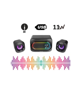 Mikado Rgb Ledli 2.1 Gaming Hoparlör 5W+3Wx2USB MD-511
