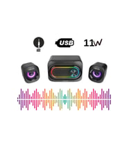 Mikado Rgb Ledli 2.1 Gaming Hoparlör 5W+3Wx2USB MD-511