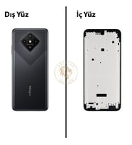 Infinix Zero 8 Siyah Uyumlu Orta Kasa Full Kasa Kapak Gövde Housing