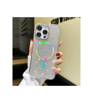 İphone 16 Pro Kılıf Diamont MagSafe Hologramlı Telefon Kılıfı