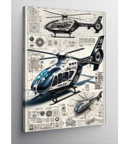 Kanvas Tablo Helikopter Tasarım Şeması