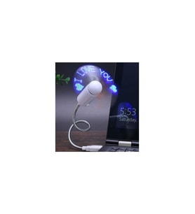 NARİTA Mini USB Ledli I Love You Yazılı Fan, Mini USB Vantilatör - SİYAH RENK