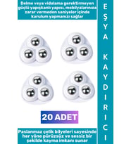 #EşyaKaydırıcı Kendinden Yapışkanlı Sessiz Kayma Mobilya Dostu Tasarım Saklama Kutusu Çöp Kovası Kom