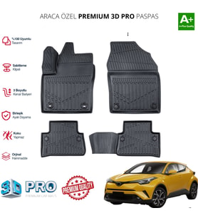HONDA C-HR ARACA ÖZEL 3D PASPAS 2016 2017 2018 2019 2020 2021 2022