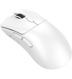 R1 59g SUPERLIGHT Fare, PixArt PAW3311 Oyun Sensörü, BT/2.4G Kablosuz/Kablolu Oyun Faresi, 18000'e kadar 6 Ayarlanabilir DPI, 65 Saat Pil (Beyaz)
