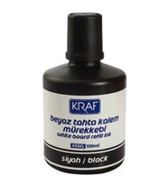 KRAF 450G BEYAZ TAHTA KALEM MÜREKKEBİ SİYAH 100ML.