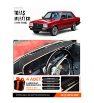 e-biz TOFAŞ MURAT 131 (1977-1988) Uyumlu Torpido Örtüsü, Torpido Kılıfı - Siyah-Bej - TF005