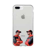 Iphone 7 Plus / 8 Plus Uyumlu Carlos Sainz ve Charles Leclerc Formula 1 Desenli Şeffaf Kılıfı