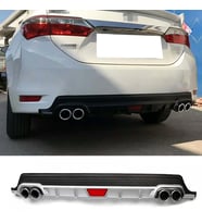 Toyota Corolla E170 Gri Difüzör Difizör Yuvarlak Egzoz Görünüm Kulaklı Tip 2012-2019