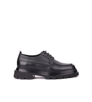 Shoetyle - Siyah Hakiki Deri Bağcıklı Günlük Erkek Ayakkabı 115-K609