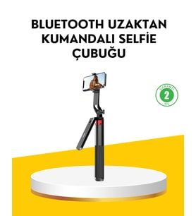 Tripodlu Selfie Çubuğu Uzaktan Kumandalı Canlı Yayın Uyumlu