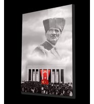 Atatürk Cam Tablo 4 mm Dayanıklı Temperli Cam