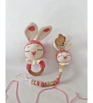 Kişiye Özel Amigurumi Yenidoğan Seti Emzik Zinciri Ve Çıngırak