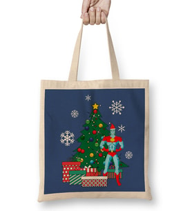 Captain Planet Around The Christmas Tree Bez Çanta Uzun Saplı