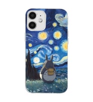 Iphone 12 Uyumlu Komşum Totoro Tasarımlı Şeffaf Telefon Kılıfı