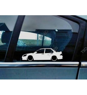 Lancer Ralliart 6th Kelebek Cam Oto Sticker 2 Adet